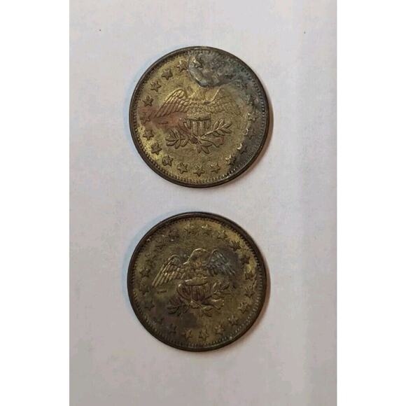 Vintage American Eagle Stars Arcade Token Coin No Cash Value Lot of 6 - Picture 2 of 7